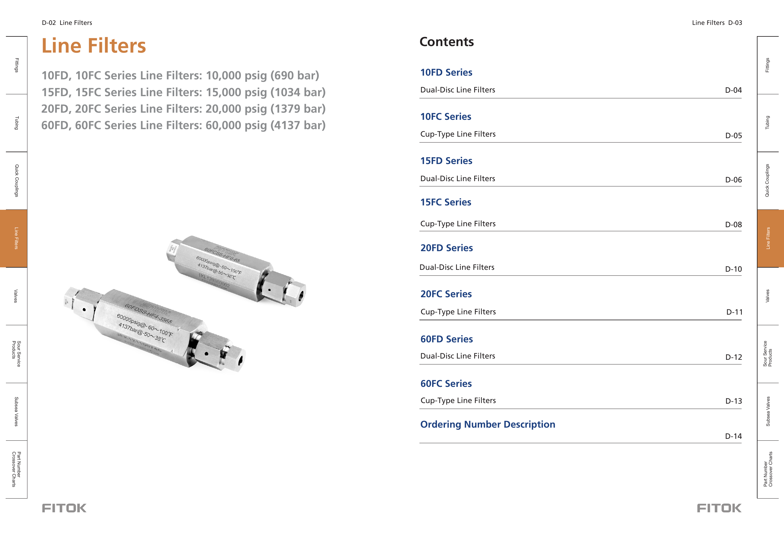 60FD Series — двухдисковые линейные фильтры