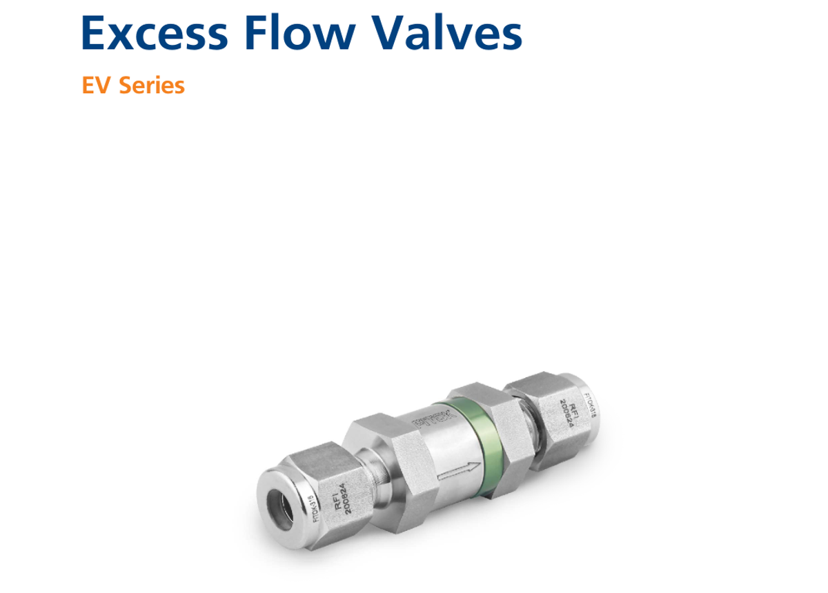 Клапаны отсечки избыточного расхода EV Series