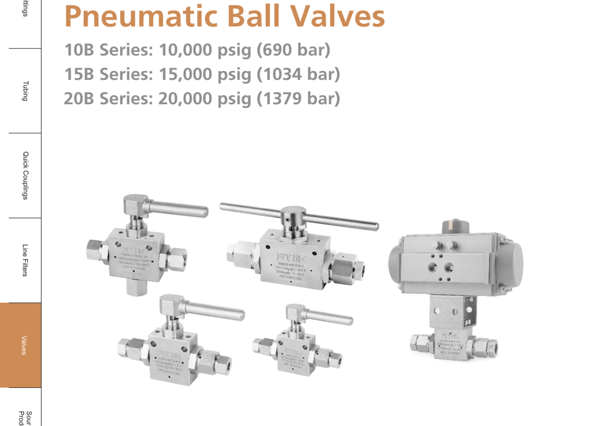 Шаровые краны среднего и высокого давления 20B / 30B / 60B Series