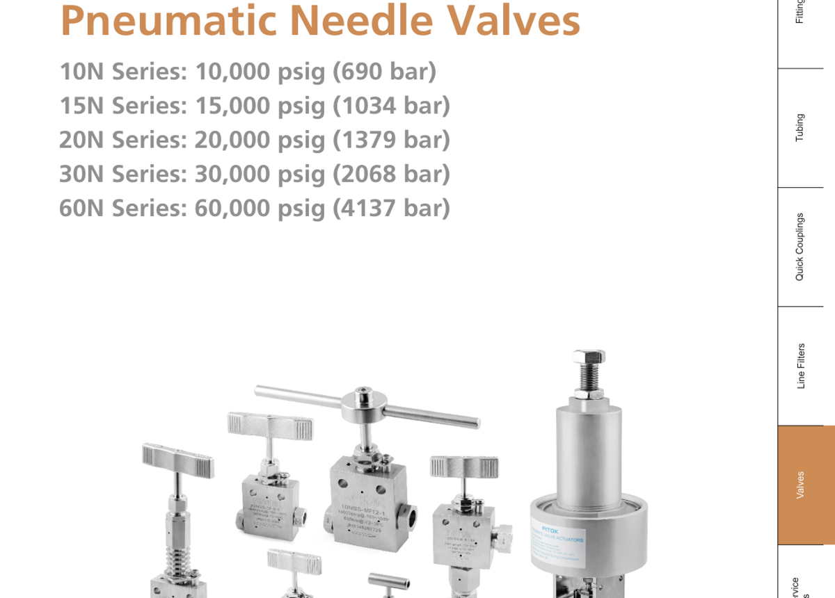 Игольчатые и пневматические игольчатые клапаны среднего и высокого давления