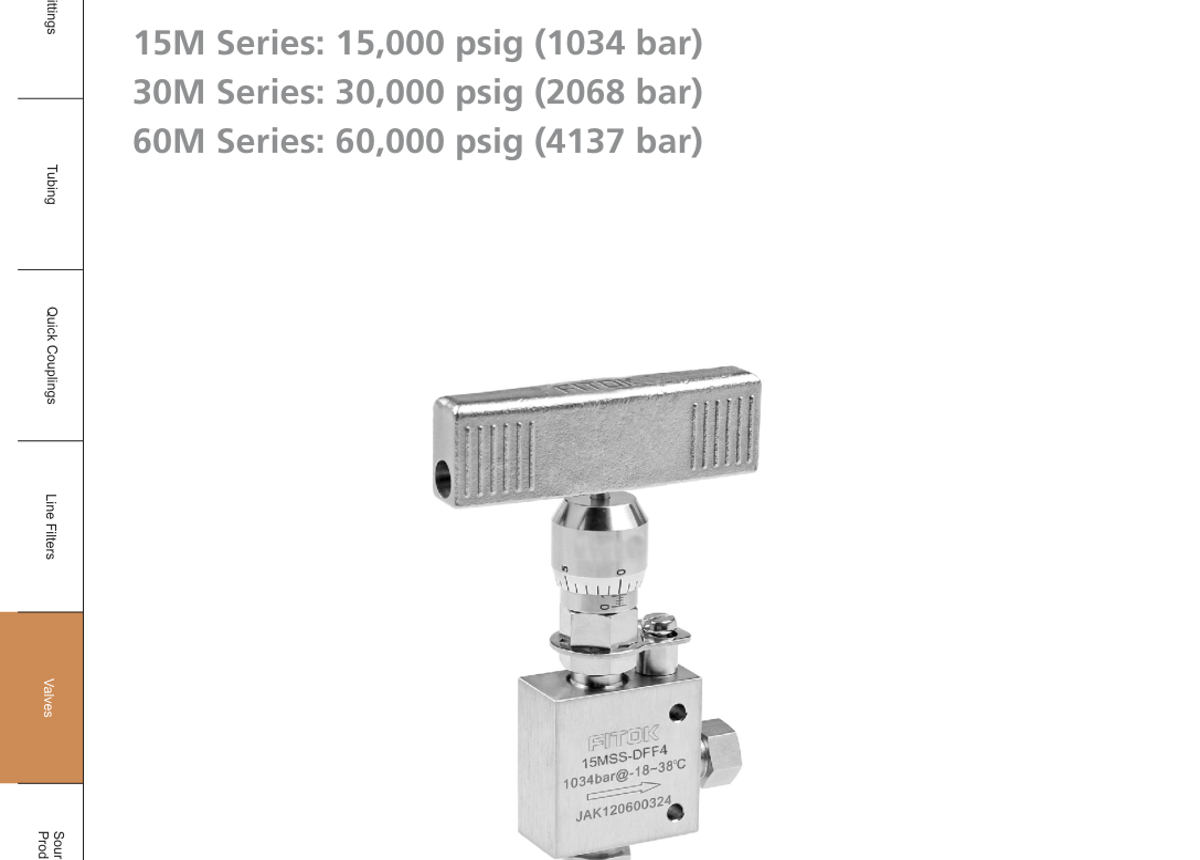 Дозирующие клапаны 15M / 30M / 60M Series