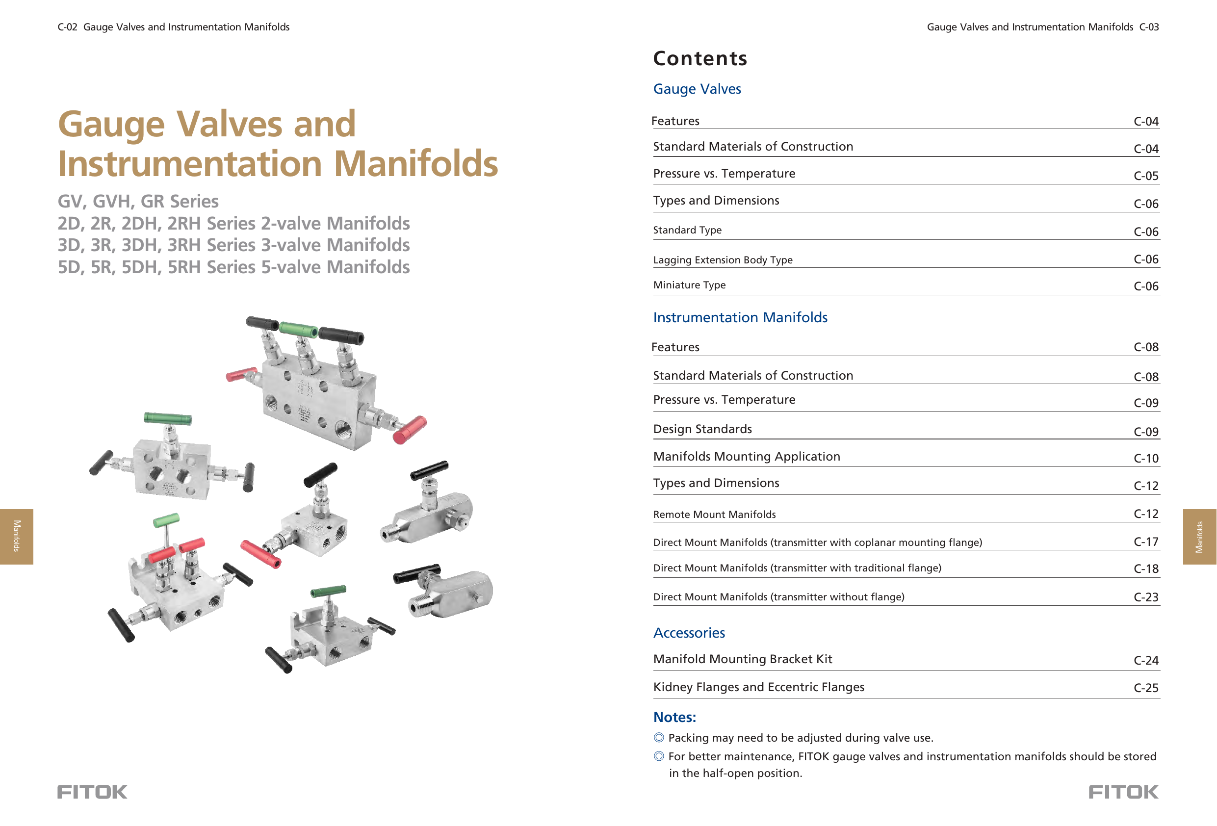 Монтажные манифольды SS-M2P Series