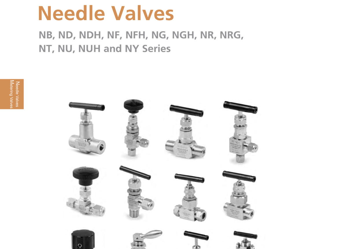 Игольчатые клапаны с наружным винтом и скобой NY Series