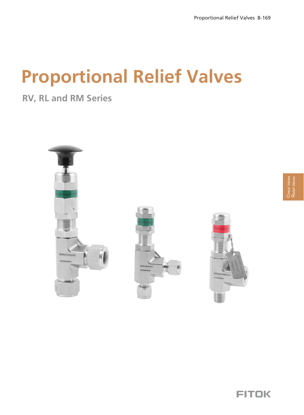 Proportional Relief Valves RV / RL / RM Series