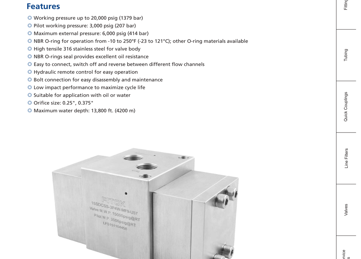 Подводные гидравлические распределительные клапаны