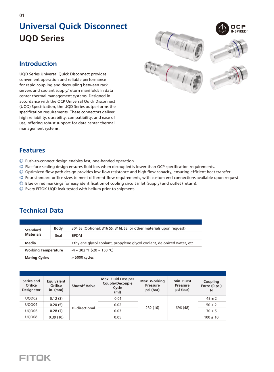 Universal Quick Disconnect UQD Series